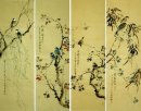 Birds & Flowers-FourInOnee - Pintura Chinesa