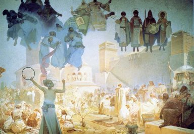die Einführung der slawischen Liturgie 1912
