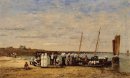 Pêcheurs de Kerhor Recevoir une bénédiction Plougastel 1870