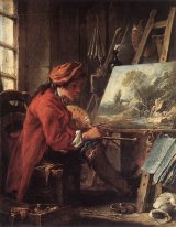 Målare i hans studio 1735