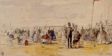 Strandplats på Trouville 1866