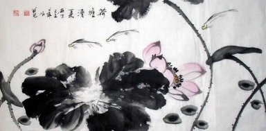 Lotus Chinees schilderij