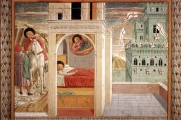 St Francis Dando a sua roupa à visão da Igreja militante