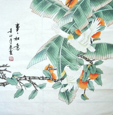 Fruit&Vogels - Chinees schilderij