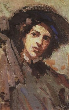 Portret van Die werd Komarovskaya 1908