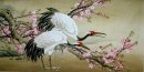 Crane - Plum - pintura chinesa