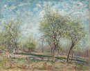 Apfelbäume in voller Blüte 1880