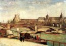 Pont du Carrousel och Louvren 1886