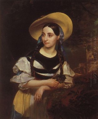 Retrato del cantante italiano Fanny Persiani Tacinardi