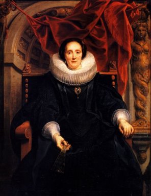 Portret van Catharina Behaghel 1635