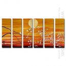 Hand-painted Oil Painting Landscape Oversized Wide - Set of 6