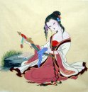 Mooie dame - Chinees schilderij