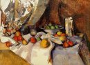 Stillleben Beitrag Flasche Cup-und Frucht-