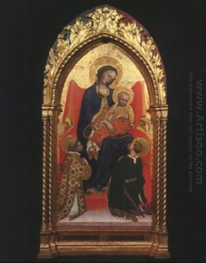 Gentile da Fabriano Madonna en kind, met Sts. Lawrence