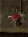 Rosas en un vidrio de 1874
