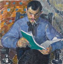 Portret van de schilder Burdanov