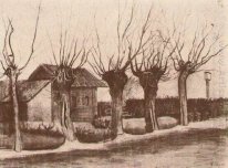 Piccola Casa su una strada con salici 1881