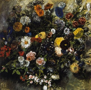 Bukett av blommor 1850