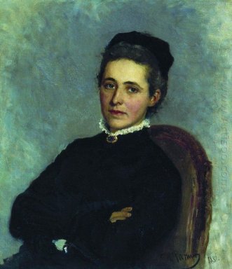 Retrato De Of Julia Bogdanovna Repman Nascido esposa do Dr. Krau