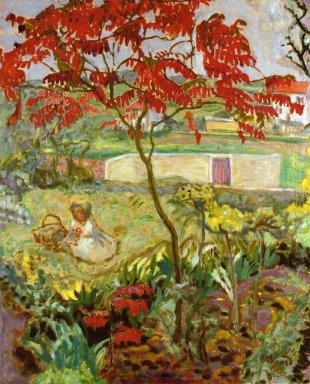 Jardim com Red Tree 1909