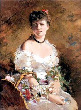 Signora con i fiori