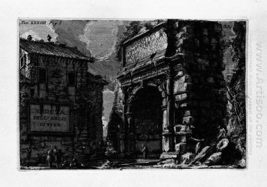 Il Roman Antiquities T 1 Piastra XXXIV Veduta Con Arco di Tito