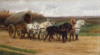 Een Wagen en een span paarden