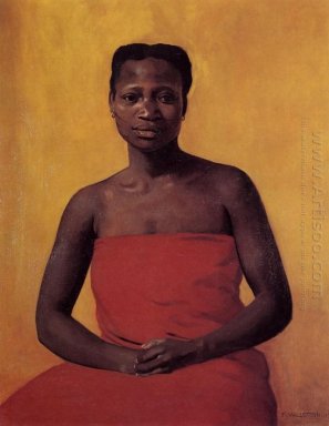 Seduto Black Woman vista frontale 1911
