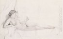Desnudo reclinado en un sofá