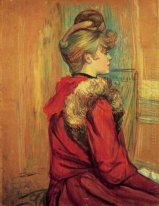 Flicka i en Fur Mademoiselle Jeanne Fontaine 1891
