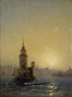 View Of Leandrovsk Tower In Constantinople 1848
