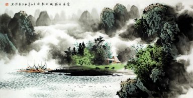Las montañas, los ríos - Pintura china