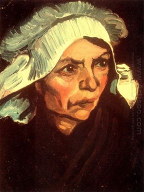 Head Of A Peasant Woman With White Cap 1885 4