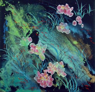 Lotus - peinture chinoise