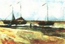 Playa en Scheveningen en tiempo de calma 1882