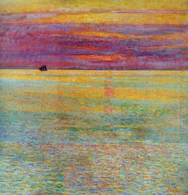 Coucher de soleil à la mer