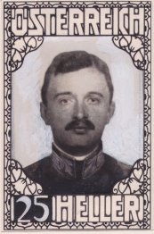 Stamp Design För kejsaren Karl I Ej Godkända 1917