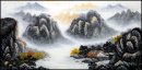 Mountain and water, Tree - Chinese Painting