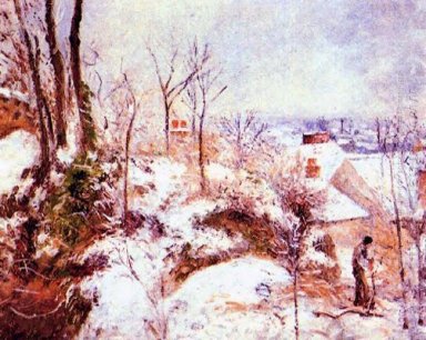 uma casa de campo na neve 1879