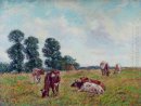 Meadow Scene with Cattle and Trees