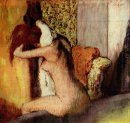 after the bath woman drying her nape 1895