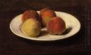 Stilleben Of Four Peaches 1862