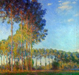Álamos nos bancos do rio Epte visto da Marsh 1892