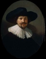 Retrato de un hombre que lleva un sombrero Negro