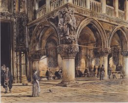 Beskåda av Ducal Palace i Venedig 1874