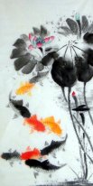 Ikan-Lotus - Lukisan Cina