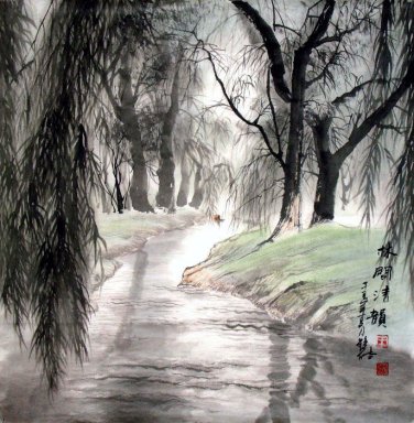 Проселочная дорога - китайской живописи