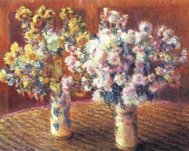 Zwei Vasen mit Chrysanthems