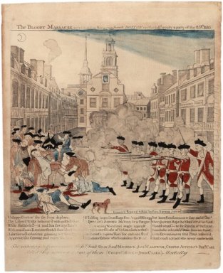 Le massacre sanglant dans la rue King 5 Mars 1770