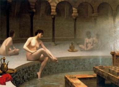 Ein Bad, badende Frau ihre Füße